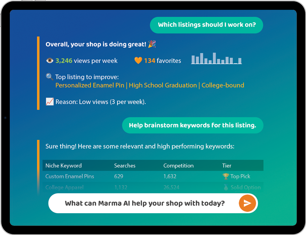 MARMA dashboard preview